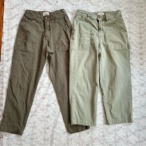 2 Marine Layer green utility pant size 0